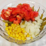 Ensalada  quinoa maíz  judías verdes 