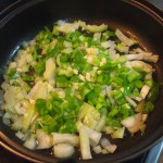 fideos de arroz verduras y setas